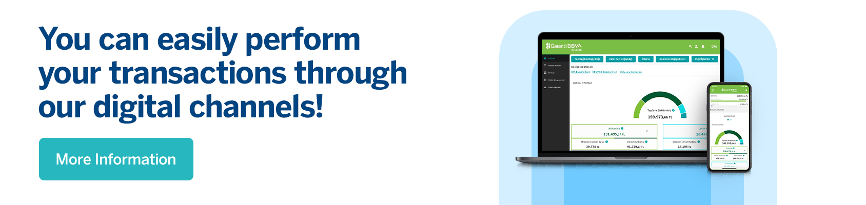 You can easily perform your transaction through our digital channels!